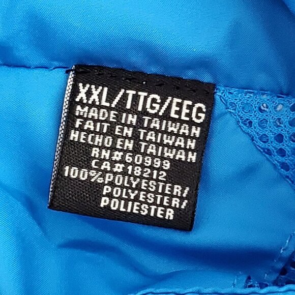 Mens XL Blue Half-Zip Short Sleeve Jacket Windbreaker Western Skies Golf Club - Picture 8 of 16